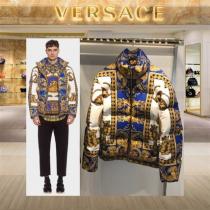 【18AW NEW】VERSACE ブランド コピー_men / バロックプリントダウン / 青×金 iwgoods.com:z3d1ct