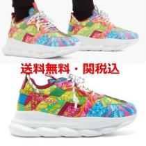 VERSACE 激安スーパーコピー★FLUO BAROCCO PRINT CHAIN REACTION 2 SNEAKERS iwgoods.com:err8za