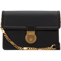 VERSACE スーパーコピー 代引 ▽至高 BLACK レザー V-ADIONA ショルダー バッグ iwgoods.com:annpkj