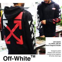 【OFF-White 激安スーパーコピー】Diag Split Logo Slim Hoodie (関税送料込) iwgoods.com:4nf9e9