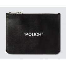 Off White コピー品 Quote Pouch ポーチ ブラック ロゴ レザー iwgoods.com:4lvbba