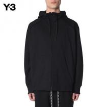 Y-3 激安スーパーコピー ワイスリー メンズ パーカー コットン 黒 フーディ ロゴ iwgoods.com:e7r4kg