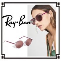 Ray-Ban◆Youngster ラウンドサングラス Pink/Dark Violet iwgoods.com:ya10w9