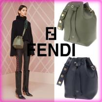 【FENDI コピー品】MON TRESOR バケットバッグ ネイビー、カーキ iwgoods.com:tm3ufr