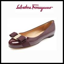 ◆Salvatore FERRAGAMO ブランドコピー◆VARINA フラットシューズ BURGUNDY iwgoods.com:9sw6vp