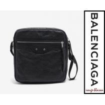【国内発送】BALENCIAGA コピー品  Black Arena Leather Reporter Bag iwgoods.com:4ikpms