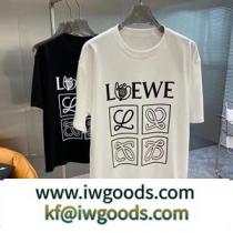 人気ハイブランドLOEWE ロエベ激安 半袖Tシャツ通販 丸首ネックデザイン 男女兼用 アクチィブなスタイル iwgoods.com 0by8jq