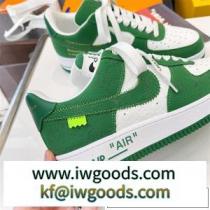 入手困難☆Louis Vuitton x NIKEコラボルイヴィトンコピー人気上昇中 Air Force 1 BY VIRGIL ABLOHグリーン色品質保証 iwgoods.com vWPvGf