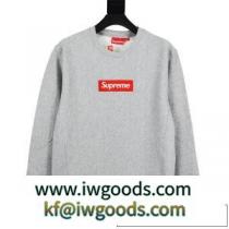 最高品質定番☆☆ Supreme 18FW Box Logo Crewneck BOGO シュプリームパーカーコピー人気グレー色黒色 iwgoods.com OXXPzi