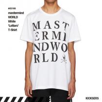 人気話題！スーパーコピー 代引 Mastermind WORLD White スーパーコピー 代引 'Letters' T-Shirt iwgoods.com:aixj06