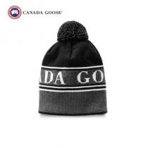 CANADA Goose 激安スーパーコピー ニット帽 メンズ ブラック ロゴ ポンポン付 ウール iwgoods.com:4hspve