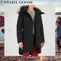 ☆ CANADA Goose ブランドコピー通販 Rossclair ブラック ファーパーカーコート iwgoods.com:4162em