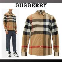 『BURBERRY コピー品』Windsor ハウスチェック コットンブレンドシャツ☆ iwgoods.com:3rnbgb
