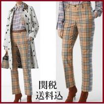 BURBERRY コピー商品 通販 ◇ コントラストチェック コットントラウザー 国内発送 iwgoods.com:x1r56t