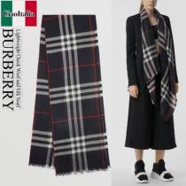 BURBERRY 激安スーパーコピー　Lightweight Check Wool and Silk Scarf iwgoods.com:xq6ezx