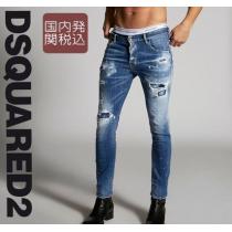 *DSQUARED2 激安スーパーコピー *Ripped White ブランドコピー商品 Spots Skater Jeans iwgoods.com:m7acr5