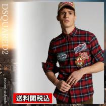 DSQUARED2 スーパーコピー 代引 ロゴ パッチ コットン ネルシャツ iwgoods.com:rumwrq