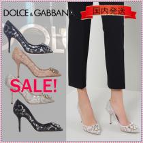 国内発送 Dolce & Gabbana 偽物 ブランド 販売 レース クリスタル付きパンプス iwgoods.com:hzji2h