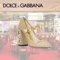 2019AW 新作【DOLCE&Gabbana スーパーコピー 代引】メリージェーン パンプス ゴールド iwgoods.com:ezx6ou