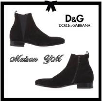 送込*Dolce & Gabbana 偽物 ブランド 販売*新作*メンズブラックスエードブーツ iwgoods.com:goohbi