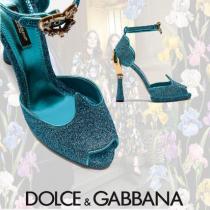 DOLCE&Gabbana ブランド 偽物 通販 サンダル ナッパレザー/ルレックス  ターコイズ iwgoods.com:a64ie4