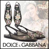 DOLCE&Gabbana コピー品 19AW ユリ柄 バックストラップ  フラットサンダル iwgoods.com:1ktdqq