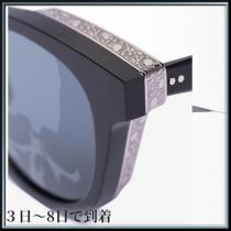 関税込◆ black skull engraved sunglasses iwgoo...