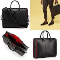 関税込☆ルブタン☆Streetwall Briefcase ブラック スタッズ付き ...