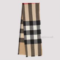 BURBERRY コピー品 フリンジ チェック ウールカシミア スカーフ iwgoo...