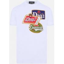 【D SQUARED2】LOGO PRINT COTTON T-SHIRT iwgo...