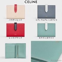 直営店買付!CELINE ブランドコピー バイカラー ミディアム ストラップウォレッ...