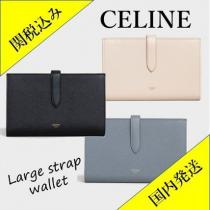 新品 ﻿コピー品 CELINE 激安スーパーコピー ラージ ストラップウォレット 長...