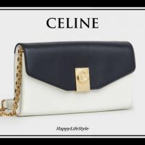 お気に入り♪◇C Chain Wallet ブラック/ホワイト◇CELINE ブラン...