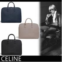 【CELINE ブランド 偽物 通販】ミディアム グレインドカーフスキン☆ブリーフケ...