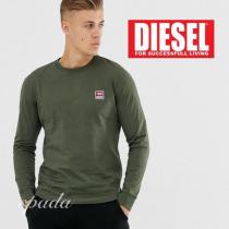 SALE【DIESEL 激安コピー】長袖 ロゴ Tシャツ カーキ / 送料無料 iwgoods.com:4m1vt2-1