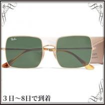 関税込◆Square-frame gold-tone sunglasses iwgo...