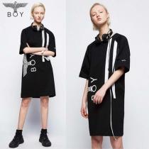 BOY LONDON ブランドコピー★垂れストラップロゴ半袖ワンピース2カラー iw...