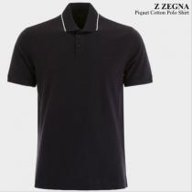 Z Zegna 偽物 ブランド 販売 Piquet Cotton Polo Shir...