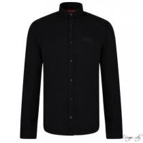 関税込◆HUGO スリムコットンシャツ ブラック iwgoods.com:jjzzi...