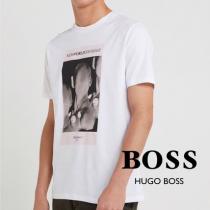 【HUGO BOSS コピー品】DISORDERコットンTシャツ☆アートワークプリン...