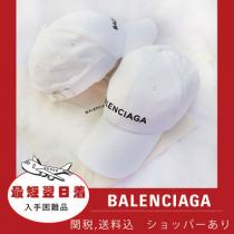 【国内即発】BALENCIAGA ブランドコピー ロゴベースボールキャップ白黒 男女...