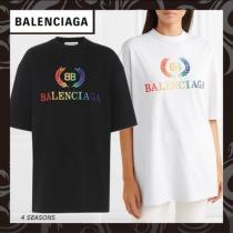 早期完売★BALENCIAGA ブランド 偽物 通販 レインボー BB Tシャツ/N...