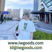 GUCC1 夏に良く似合うちょっと新品 ブランドTシャツ偽物 可愛い猫の刺繡 2色可選 ユニセックス着用でき iwgoods.com ria4fC-1