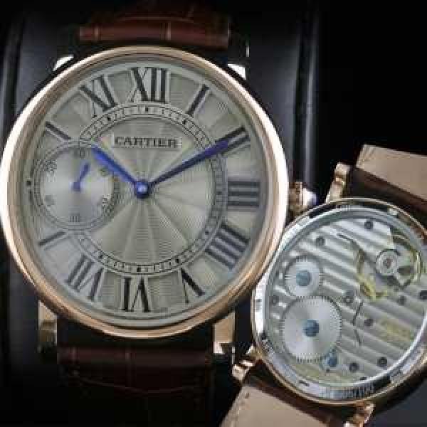 新着 半自動卷  CARTIER カルティエ 男性用腕時計 メードインジャパンクオーツ 2針  44mm  メンズ腕時計