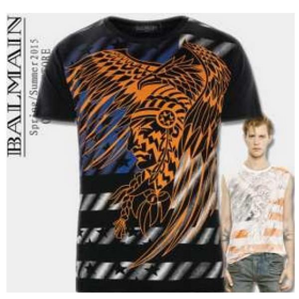 機能性の高いロゴ付き 2021春夏 BALMAIN バルマン 半袖Tシャツ 2色可選