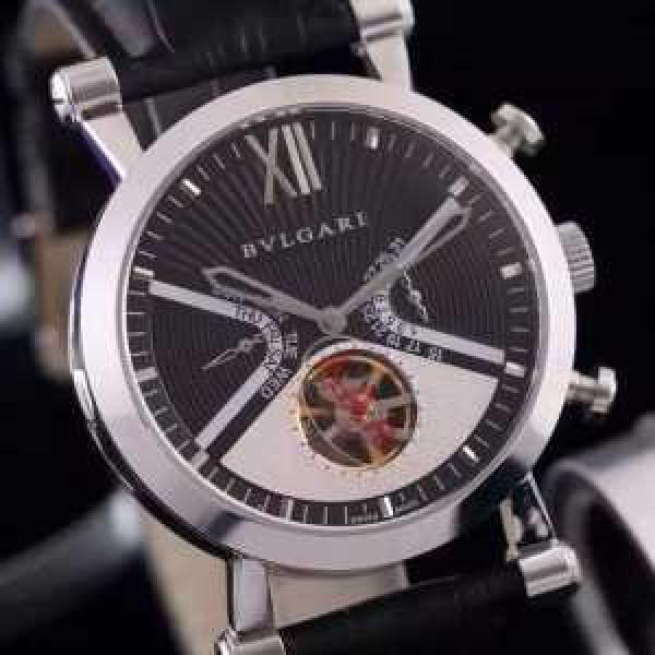 最安価を挑んだ BVLGARI ブルガリ 機械式（自動巻き）ムーブメント ミネラルガラス コンビニエンス男性用腕時計 多色