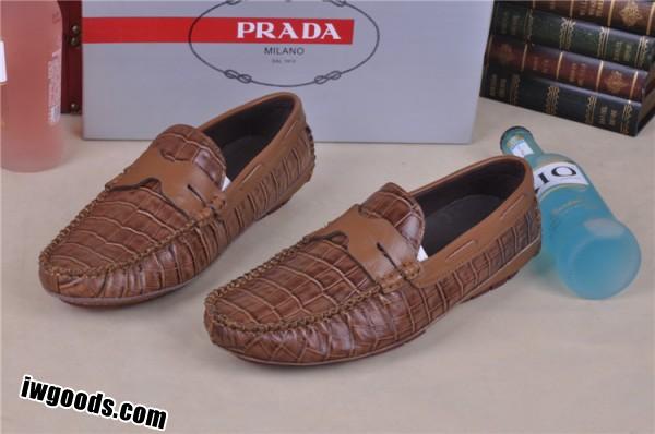 モテるアイテム 2018-14秋冬新作 PRADA プラダ レザー靴靴 BROWN www.iwgoods.com