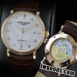 自動巻き スイスムーブメント  男性用腕時計 PATEK PHILIPPE パテックフィリップ  メンズ腕時計 www.iwgoods.com