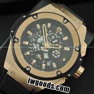 メードインジャパンクオーツ Hublotウブロ メンズ腕時計 5針クロノグラフ 日付表示 ゴールド 44.8MM www.iwgoods.com