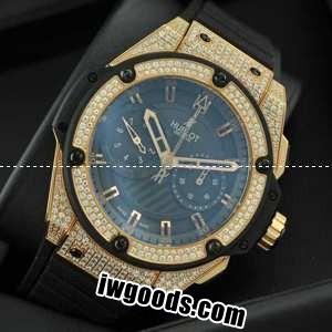 スイスムーブメンノ7750 Hublot ウブロ メンズ腕時計 自動巻き 5針 ダイヤベゼル 日付表示  45MM ラバー ゴールド www.iwgoods.com